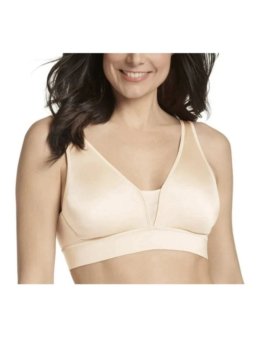 New Jockey Women's Small Forever Fit Bra Wire-Free Beige